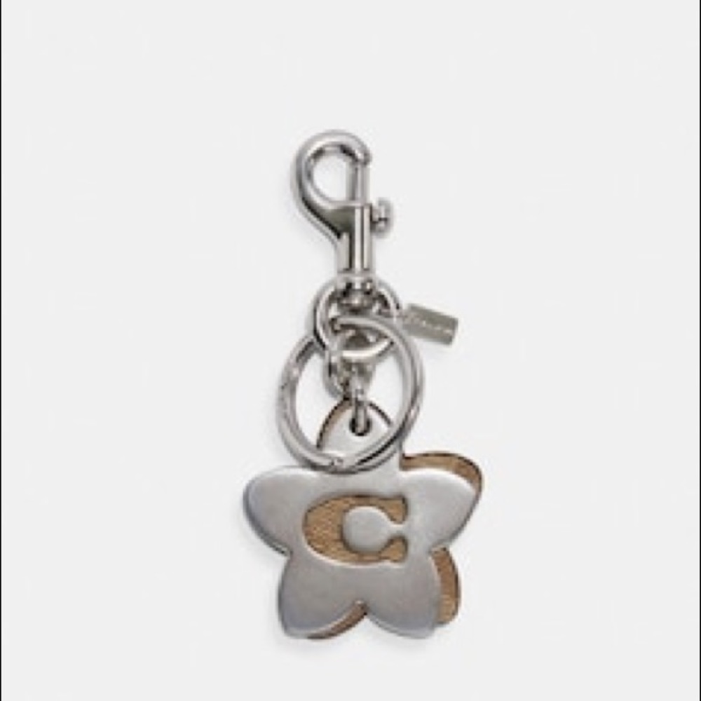 Coach Wildflower Bag Charm in Signature Canvas